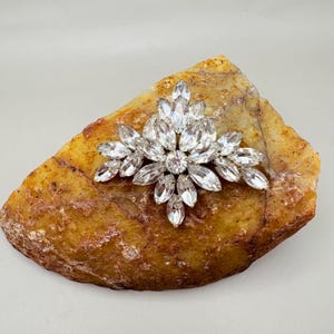 Verifizierte Strass Brosche von 1960s: 1960s Floral Spray Pin