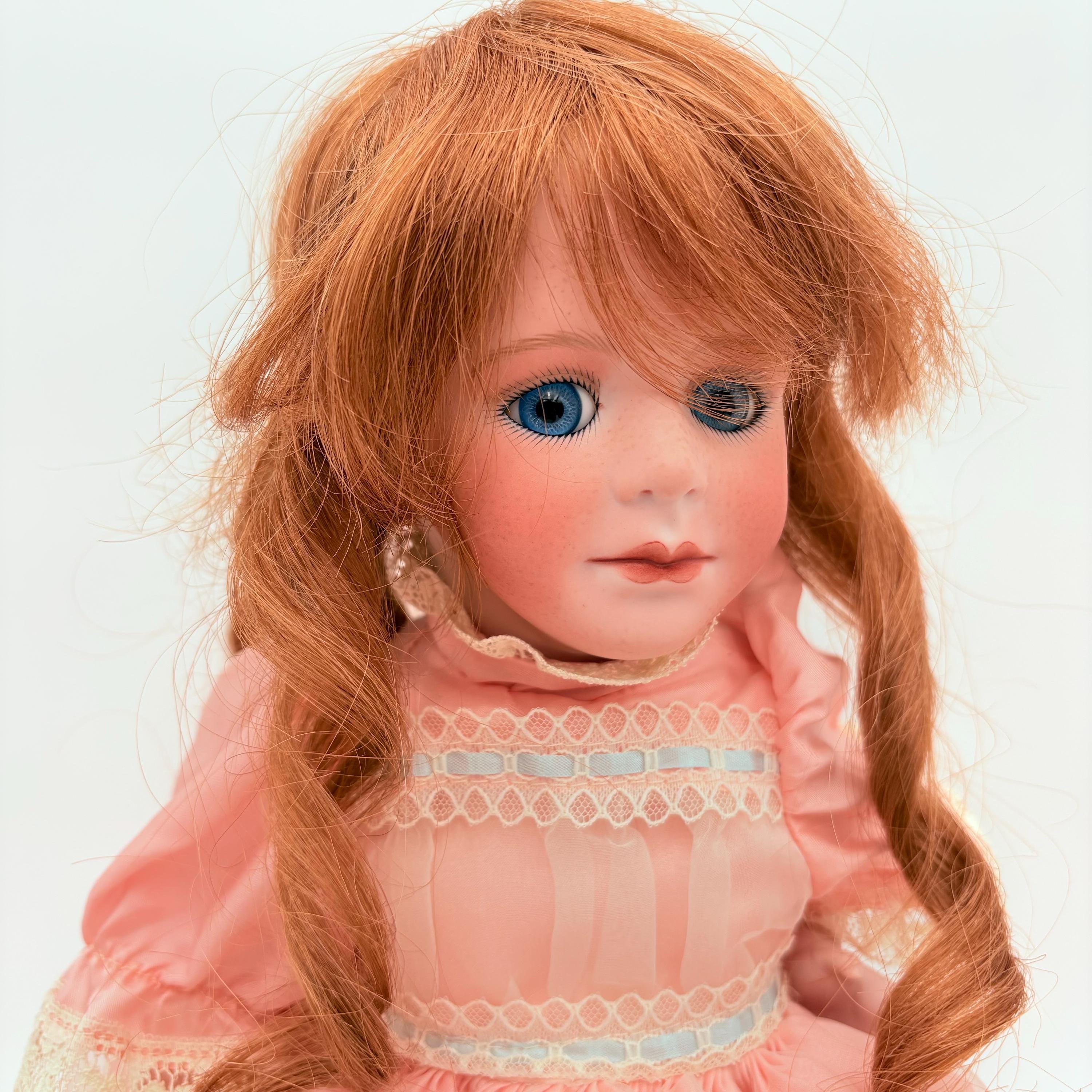 Vintage Cindy Mcclure Porcelain Doll: Freckles, Red Hair