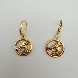 Orecchini pendenti vintage Joan Rivers color oro