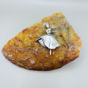 Vintage Sterling Silver Ballerina Brooch by Lang - Elegant Mid-Century Dancer Pin - Collectible Sterling Silver Jewelry - Ballet Art Brooch