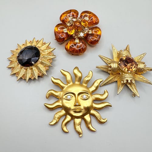 ヴィンテージ ジュリアナ D&E ブルー ラインストーン ブローチ