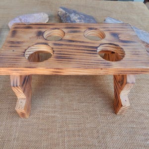 Solid Wood Picnic Table Condiment Holder ~ Handmade Solid 3/4" Wood ...