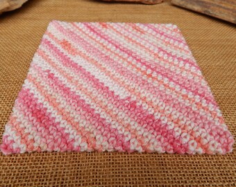 Crocheted Cotton Double Thick Potholder  /  Crocheted Potholder  /  Bubblegum Dreams   /  Thick Crocheted Potholder  /  Thick Potholder