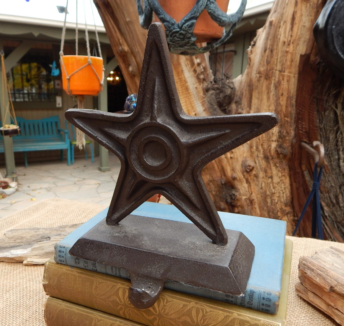 Cast Iron Star Stocking Holder / Star Christmas Stocking Etsy