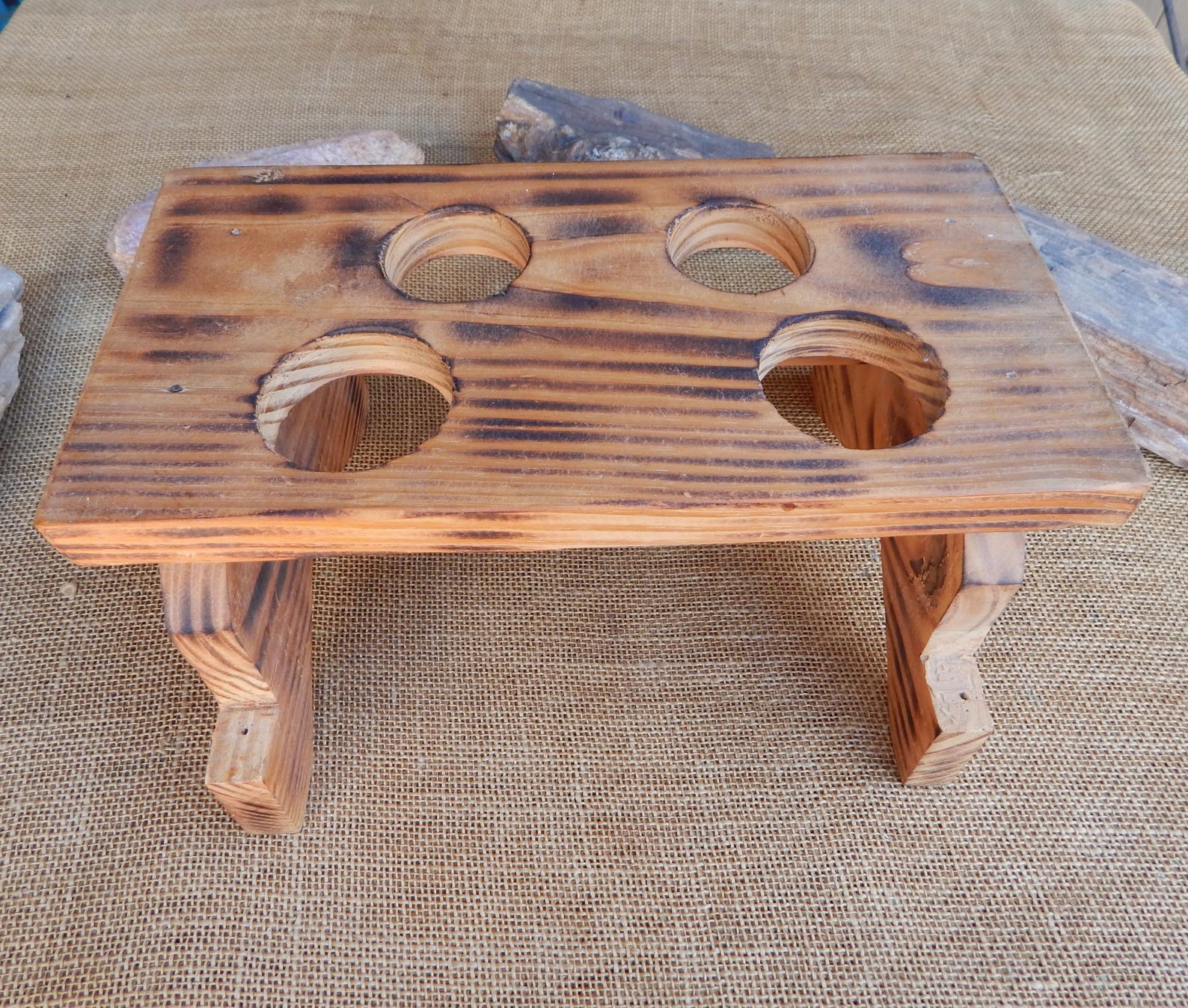 Solid Wood Picnic Table Condiment Holder ~ Handmade Solid 3/4" Wood ...