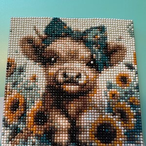 Cow diamond art