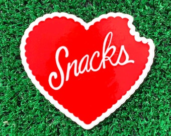 Snacks Heart Vinyl Sticker