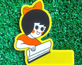 Utz Girl Screen Printing Sticker (BBQ)