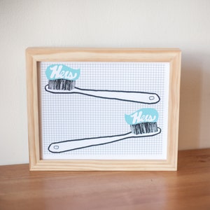 Hers and Hers Tooth Brush Print image 2