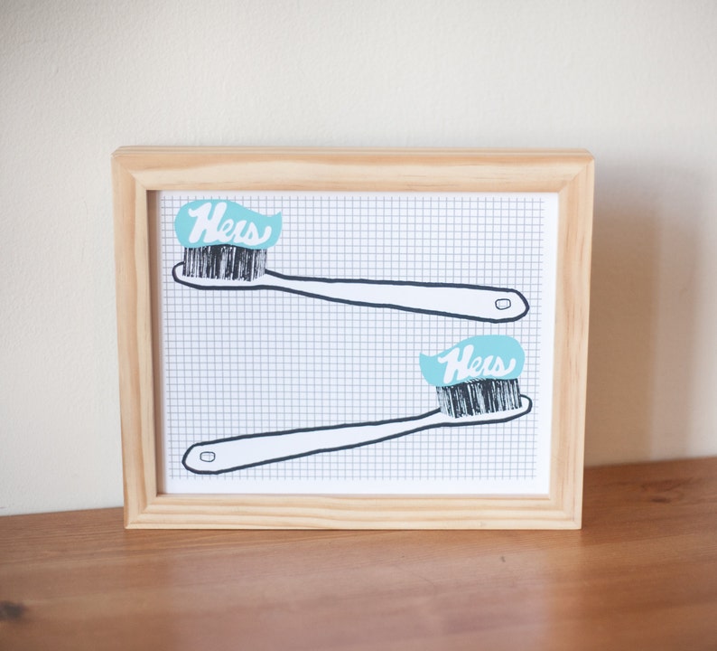 Hers and Hers Tooth Brush Print image 2