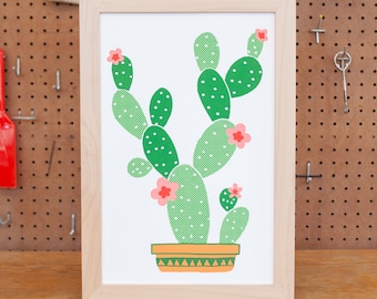 Paddle Cactus Screen Print