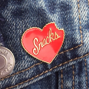 Heart Snacks Enamel Pin image 1