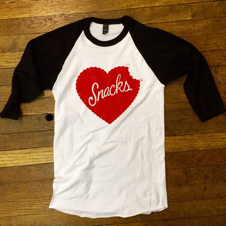 Snacks Baseball Tee image 1