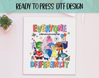 Autism Awareness DTF Print: Heat Press Transfer - Ready To Press