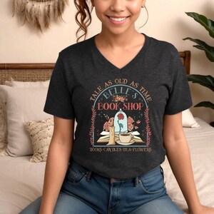 Belle's Book Shop Ready to Press DTF, Disney Transfer Print, Heat Press DTF Transfer, Beauty And Beast DTF Transfer Prints, Bookish Gift afbeelding 5