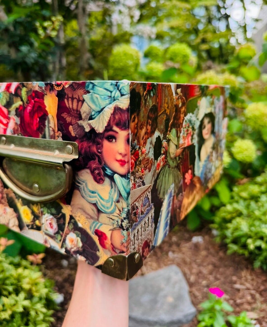 Rare Vintage Victorian Style Decoupage Box - Etsy