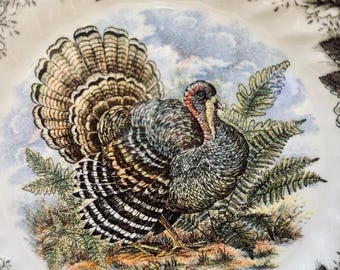 Turkey Decor for Thanksgiving Tables | Vintage Churchill England Plate
