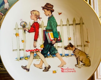 Americana Decor for Gallery Wall | Norman Rockwell Four Seasons Plates