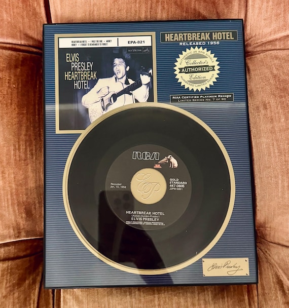 Elvis Decor for Man Cave | Heartbreak Hotel Platinum Record