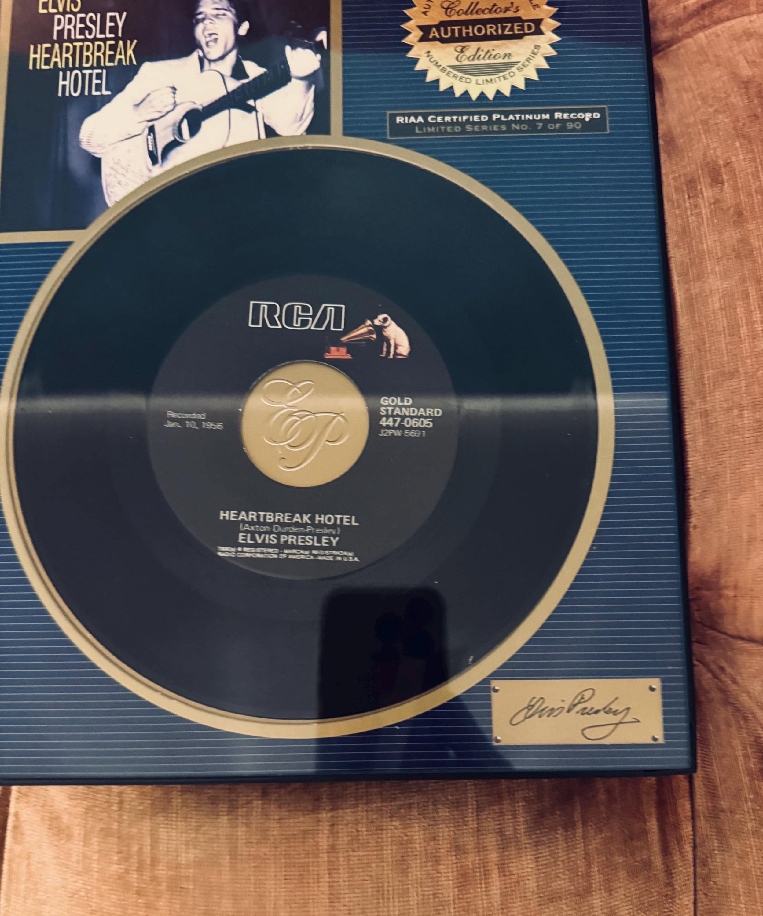 Elvis Decor for Man Cave | Heartbreak Hotel Platinum Record