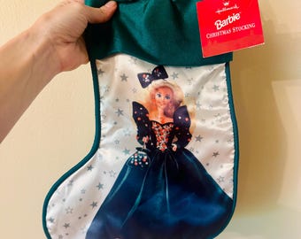 Vintage Barbie Christmas Decor for Mantel | Hallmark Barbie Christmas Stocking NWT