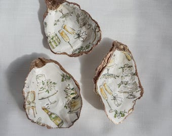 Wedding Bells - Oyster Shell Jewelry Dish