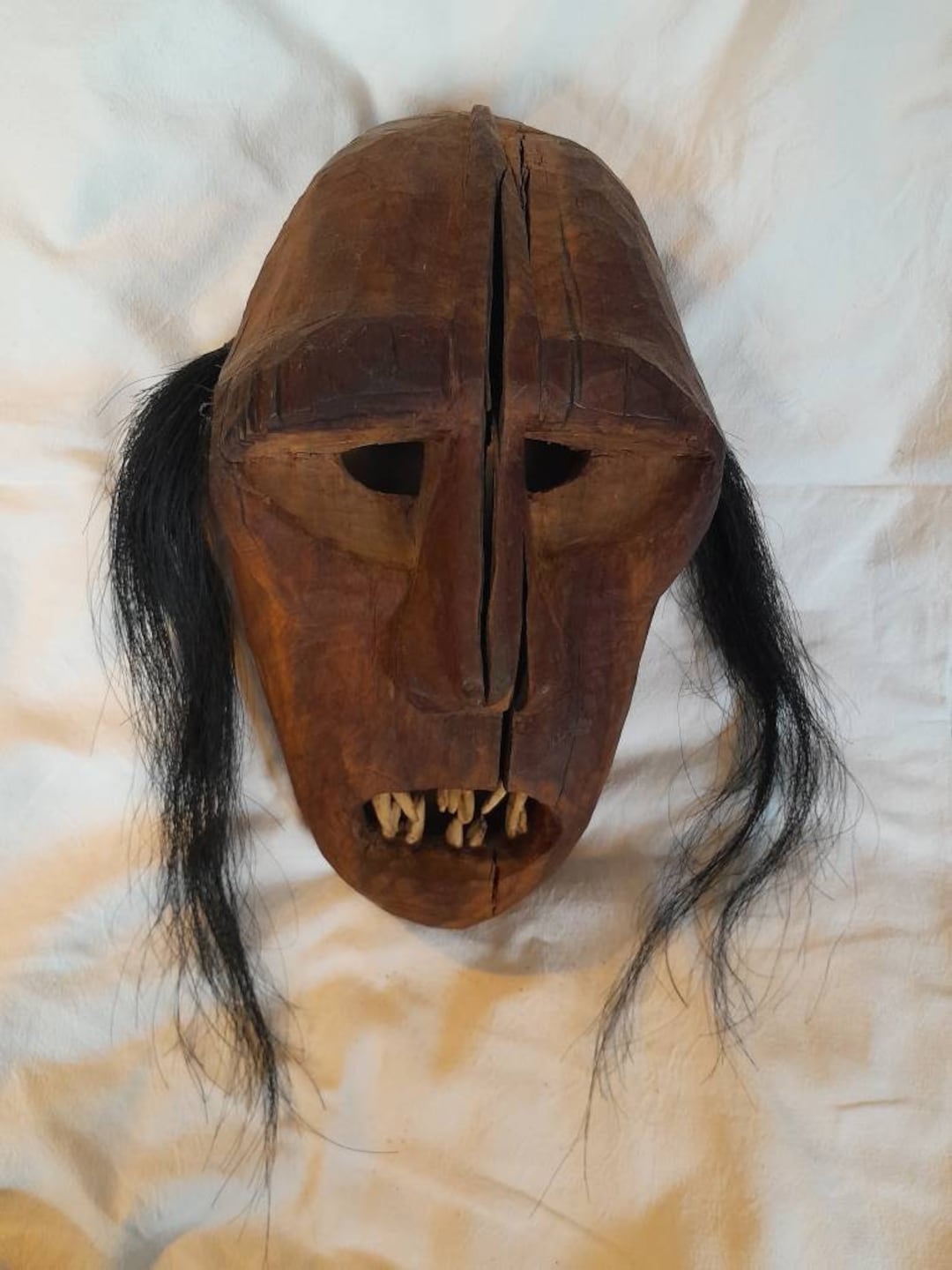 Rare Masque Iroquois False Face Mask USA Fin 19 Début 20 ème Siècle A