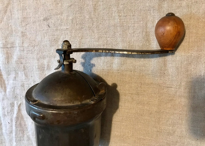 Moulin à café ancien en fer et bois bon état de marche Etsy