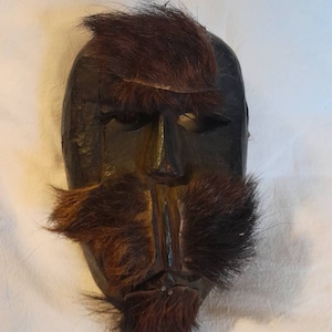 Superbe et ancien masque  de chamane du Nepal 19 eme siècle beautiful and old chamanic Nepalese mask 19 century