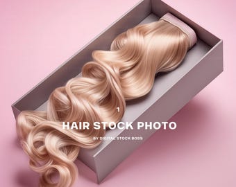 Blonde Hair Extension Stock Image | Website Banner (Digital Download)