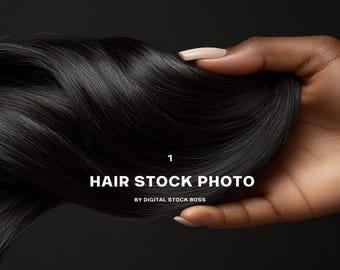 Glossy Hair Extension Stock Image | AI Website Banner