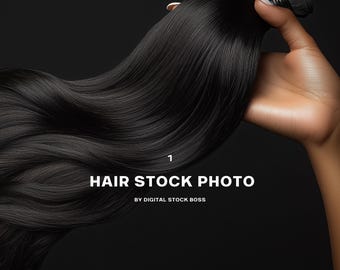 Hair Extension Website Banner | Modern AI Stock Image