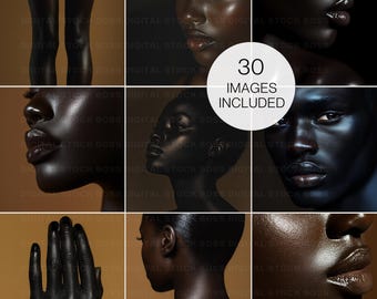 Melanin Skin Stock Photo Bundle | AI Modern Models (Digital Download)