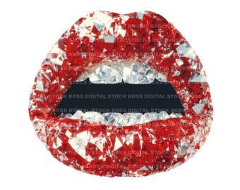 Crystal Lip Art Logo | Tooth Gem Business (Digital Download)