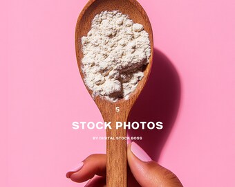 Wellness Powder Stock Photos | Health Brand Website Banner (Digital Download)