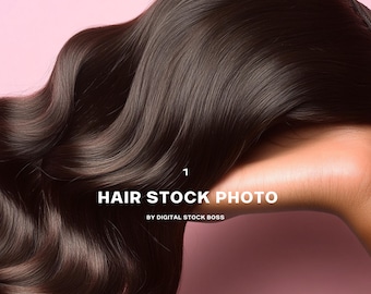 Hair Extension Stock Image | AI Website Banner (Digital Download)