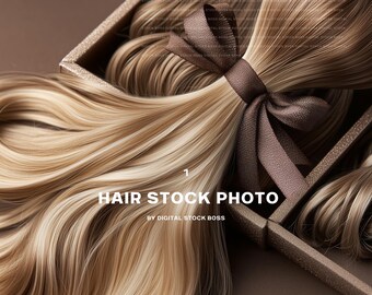 Hair Website Banner | Hair Extension Website Banner | Hair Extension Business Stock Image | Modern AI Stock Image