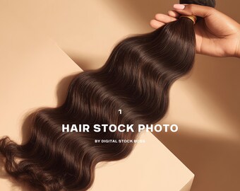 AI Hair Extension Stock Image | Website Banner (Digital Download)