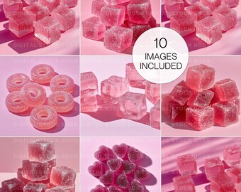 Imágenes de stock de gomitas para el bienestar / Imágenes para banners web (Descarga digital)