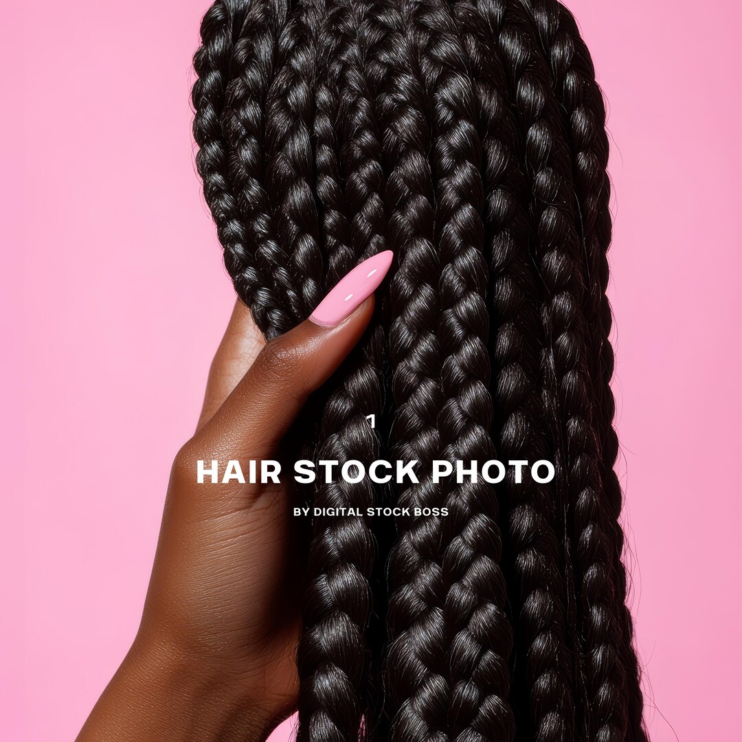 Braided Hair Extension Stock Photo | Website Banner (digital Download ...