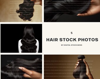 Hair Extension Stock Photos: Website Banner Images (5376x3584 JPG)