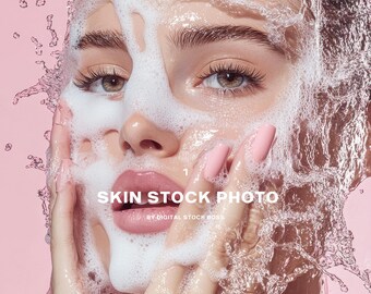 Skin Care Website Banner with Modern AI Stock Photo | Face Cleanser | Skin Wellness | Face Wash | Skin Care | Modern AI Stock Photo