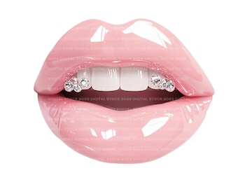 Tooth Gem Logo Design: Crystal Drip Art (Digital Download PNG/JPEG)