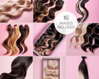 Hair Extension Stock Photos | Website Banner Images (Digital Download)