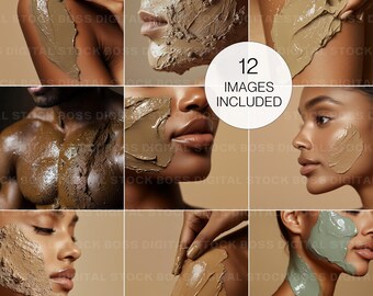 Clay Mask Stock Photos | Skincare & Wellness Images (Digital Download)