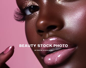 Lip Gloss Beauty Stock Image | Close-up Photoshoot (Digital Download)