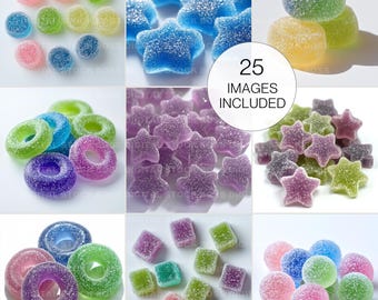 Paquete de imágenes de gomitas ácidas / 25 fotos de gomitas para el bienestar (descarga digital)