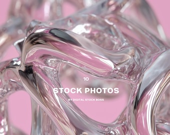 10 Pink Chrome Abstract Wallpaper | PNG Digital Background Image | Metallic Liquid Background | Twitch Banner