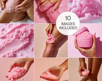 Body Sugar Scrub Stock Photo | Website Banner, Skincare (Digital Download)