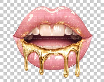 Tooth Gem Business | Tooth Gem Logo | Teeth Gem Gold Drip | PMU Logo | Lip Logo
